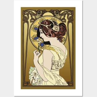 Pre-Raphaelite Girl 4 (Brown) Posters and Art